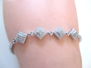 SILBER ARMBAND  ° 925 ° Zirkonia Steine ° Silberschmuck ° - Picture 1 of 1