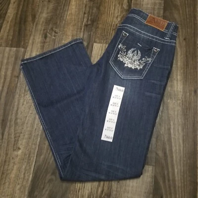Nuevos Pantalones de mezclilla ADIKTD para hombre talla 8 corte bota regular azul lavado oscuro nuevos con etiquetas Foto 1 de 4