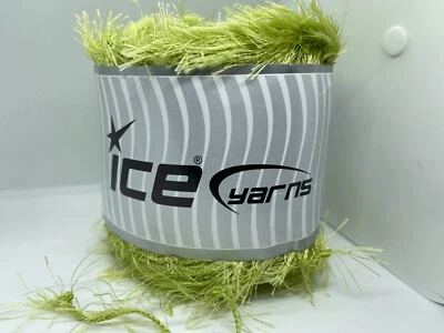 Big Cake Pistachio Green Eyelash Yarn 81450 Ice Yarns 7.05oz (200gr) 328yds - Image 1 of 4