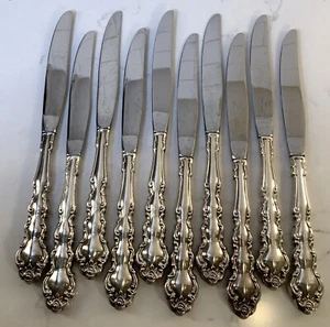 10-Oneida Community BEETHOVEN Hollow Dinner Knives 9 1/8" Silverplate 1971 - Picture 1 of 7