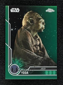 2023 Topps Chrome Star Wars Green Refractor 83/99 Deep Roy Yoda as #51 02ro