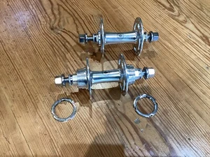 Pair Of Novatec Fixed Wheel Track Hubs 32 Hole NOS - Picture 1 of 3