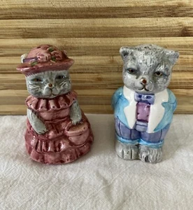 Salero y pimentero vintage gatos - Imagen 1 de 3