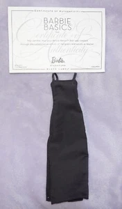 Vestido MUÑECA Largo Negro Pelirroja Mattel Barbie Basics 04 para Cuerpo Pequeño Talla NUEVO - Imagen 1 de 1