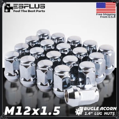 [20] Chrome 12x1.5 Acorn Lug Nut Fit Chevy Corvette Cruze Impala Malibu Track - Image 1 of 4