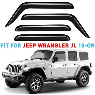 Protectores de lluvia viseras de ventilación para Jeep Wrangler JL 2018-2025 Foto 1 de 4
