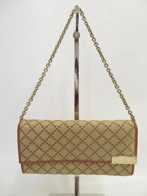 Autêntica Carteira de Corrente Longa GUCCI GG Lona Diamante Biford #38214 - Imagem 1 de 4