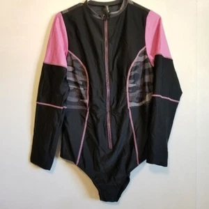 New Torrid One Piece Camo Swim Black Pink Size 1X - Picture 1 of 8