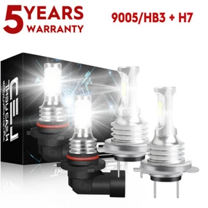 9005 H7 LED Headlight Bulbs Hi/Lo Beam Combo Kit For Hyundai Elantra 2017-2018 - Picture 1 of 16
