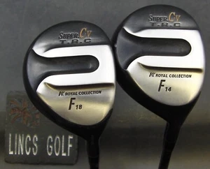 Set of 2 Royal Collection Super CV 14°+18° Woods Regular Graphite Shafts - Picture 1 of 5