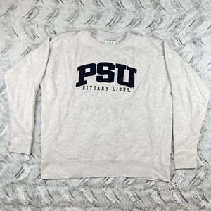 Vintage Penn State Happy Valley Crew Neck Sweatshirt Sz XL Champion Fleece Satin - Picture 1 of 8