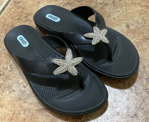 Neue Oka-B Flip Flops mit Glitzer Seestern Damen 6-6 1/2 - Bild 1 von 7
