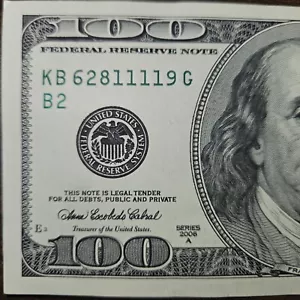 $100 Dollar Quad Note with Hard Printing Error + UNC Cond Series 2006A (B264) - Picture 1 of 6