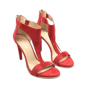 Kenneth Cole New York Women's Brooke T Strap Suede Peep Toe Casual Brown Size 9 - Picture 1 of 5