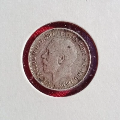 1918 British 3 Pence Silver Coin In VF Condition . - Image 1 of 4