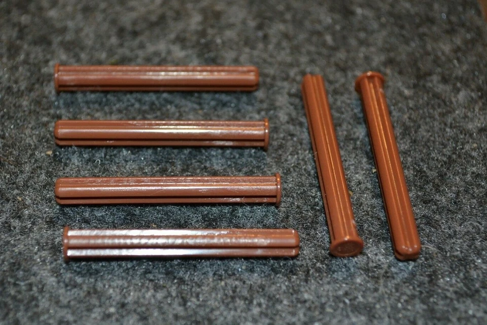(6) #5 Brown Axle Rods w/ Flared End Lego Technic Bricks - NEW Parts - Image 1 of 1