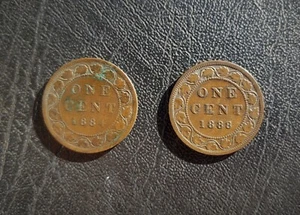 1884 1888 Canada Pennies VF-XF - Picture 1 of 2