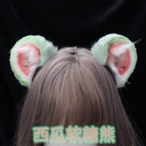 Cerchietto per capelli orecchio orso colore frutta fai da te orecchie fasce per capelli copricapo accessori cosplay - Foto 1 di 11