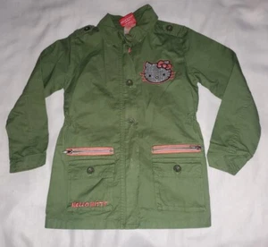 Kids Hello kitty Jacket Green Size 6x Sequin Logo - Picture 1 of 6