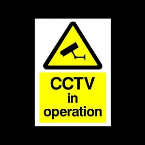 CCTV IN OPERATION SIGN & STICKER *ALL SIZES* SAFETY SECURITY CAMERA - Picture 1 of 1