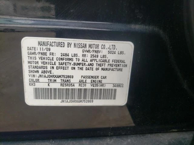 Used Right Sun Visor fits: 2010 Infiniti EX35 illuminated Right Grade A Foto 1 de 4