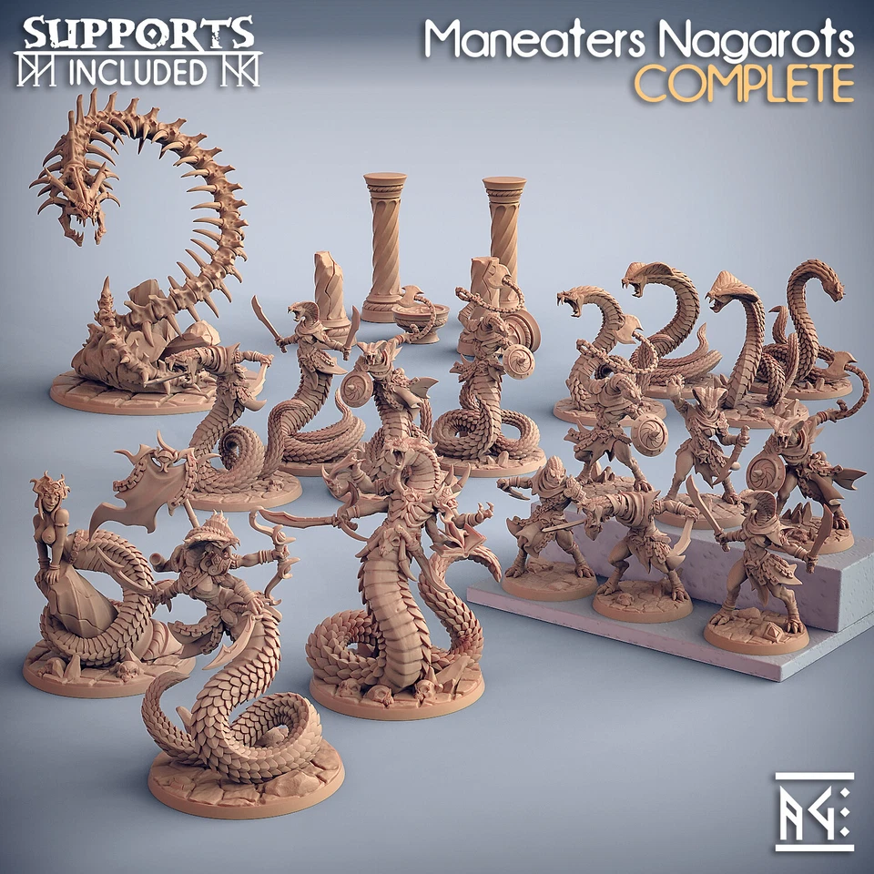 Artisan Guild Miniature D&D/wargames Manetars Nagarots in resina 3d print - Imagen 1 de 1