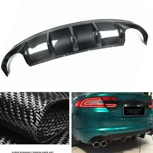 For 2012 2013 2009-2015 Jaguar XF Sport Car Rear Diffuser Body Kit Carbon Fiber - Picture 1 of 9
