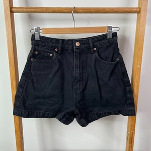 Lee Denim Shorts Womens 6 Black High Waisted Relaxed Fit Boyfriend Casual Pocket - Picture 1 of 9