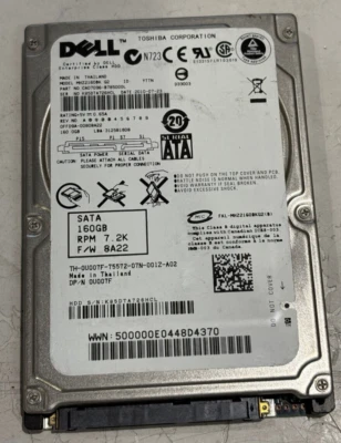 Dell Toshiba MHZ2160BK RPM 7.2K SATA 160GB Hard Drive - Image 1 of 2