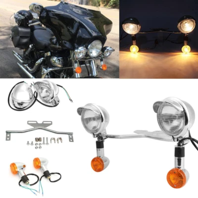 Driving Passing Fog Turn Signal Lights Bar For Yamaha V Star 650 950 1100 1300 - Imagem 1 de 4