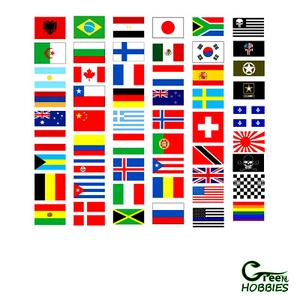 FLAGS Of The World RC 1/10 Scale Country Stickers Bumper Decal Car Drift Flag - Picture 1 of 164