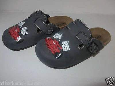ANSEHEN # BioKids CLOGS Gr. 32 echtes Leder Schuhe Schlappen Pantoffel Puschen - Bild 1 von 4