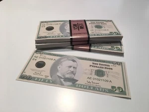 Dekogeldscheine, Poker Dollar, Chips, Jetons, Plaque, ($50-Scheine) - Bild 1 von 2