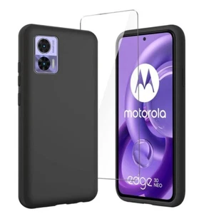 Per MOTOROLA EDGE 30 NEO COVER NERA CARBON ANTIURTO + PELLICOLA VETRO TEMPERATO - Zdjęcie 1 z 12