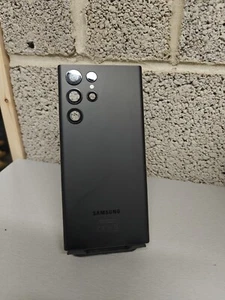 Samsung Galaxy S22 ULTRA S908 Black Back Rear Cover Glass Battery Door Genuine - Picture 1 of 2