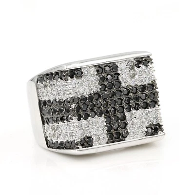 Anillo Pinky Acero Inoxidable 316 Pavé Para Hombre Forma Cuadrada Circonita Foto 1 de 4