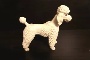 Andrea by Sadek #7735 PORCELAIN WHITE POODLE LARGE DOG FIGURINE - Picture 1 of 5