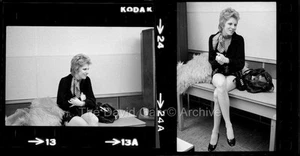 '73 Angie Bowie David Bowie's Wife RCA Records NYC Gahr 35mm 2 Negative Lot C325 - Picture 1 of 1