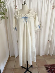 Chemise Off White Algodón Muselina Hecho a Mano Volantes Cinta Disfraz Recreación talla S - Imagen 1 de 6