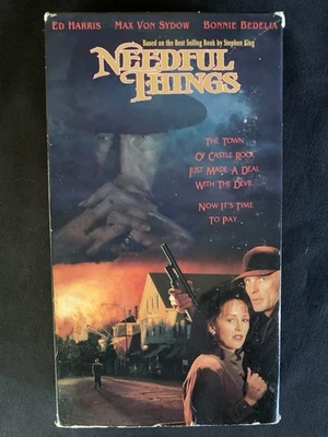 Needful Things Horror VHS. Ed Harris, Max Von Sydow, Bonnie Bedelia - Image 1 of 3
