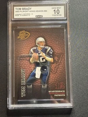Tom Brady 2003 плей-офф Hogg Heaven 86 CCG 10 RC - Изображение 1 из 2