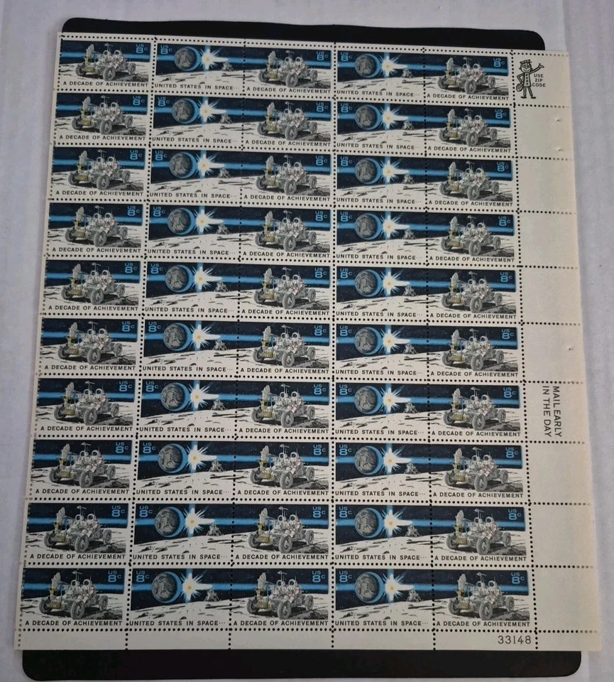 United States 1434-35 1971 8c Decade of Space Achievement - Image 1 of 1