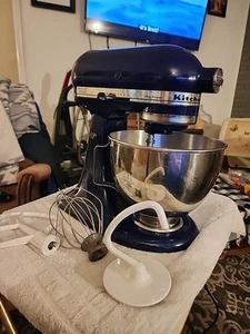 Kitchenaid Mezclador 5 cuartos de galón Fontanería Deluxe Con Accesorios Probado Ver Descripción - Imagen 1 de 10