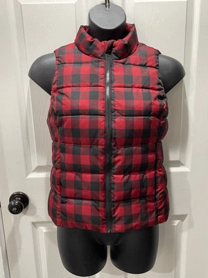 Chaleco Chaqueta acolchada acolchada a cuadros rojo negro a cuadros Ruff Hewn Buffalo PM Foto 1 de 4