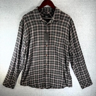 Rails Flannel Shirt Men XL Gray Brushed Lennox Checkered Long Sleeve Button-Up - Image 1 of 4