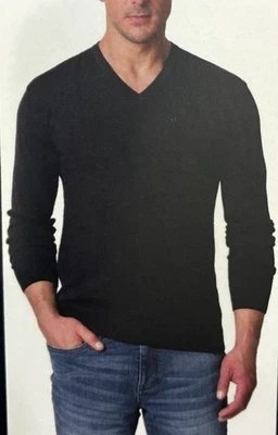 Nuevo Suéter Merino Italiano Tahari Para Hombre XL Gris Lana Cuello en V Hecho en Italia Nuevo con Etiquetas Foto 1 de 4