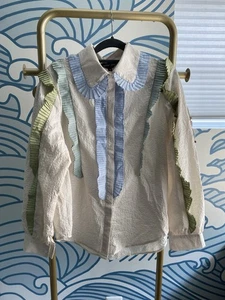 Sister Jane NWT Ruffled Blouse Large - Picture 1 of 3