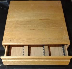 Vintage Wood drawer 57 Cassette Tape Holder Wooden Storage Rack - Picture 1 of 6