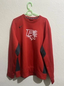 VINTAGE NIKE FAIRFIELD UNIVERSTY JUMPER MENS LARGE SWEATSHIRT PULLOVER RED - Picture 1 of 21