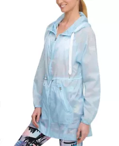 Calvin Klein Performance Damen-Regenjacke mit reflektierendem Logo, Größe M, 130 $, neu mit Etikett - Bild 1 von 7